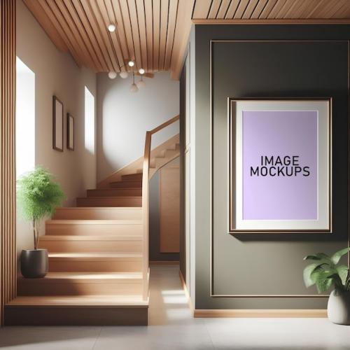 Premium PSD | Stairs mockup Premium PSD