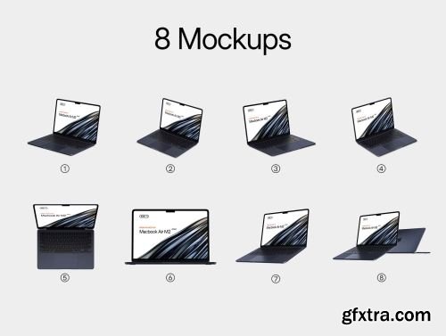 Macbook Air M2 - Mockup Ui8.net