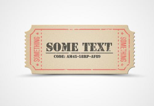 Ticket Style Sale Coupon - 145803823