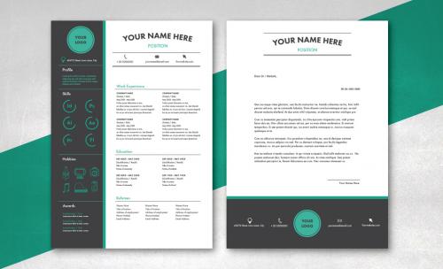 Teal and Gray CV and Cover Letter - 151602027