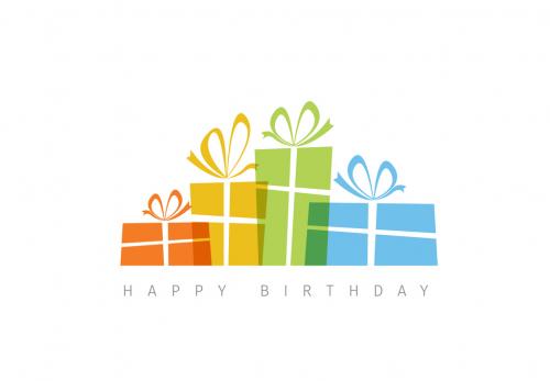 Minimalist Presents Happy Birthday Card - 153231630