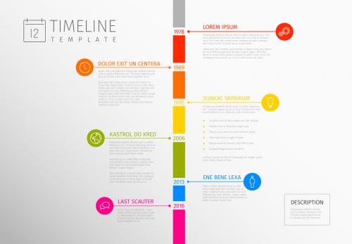 Colorful Vertical Timeline Infographic 1  - 153562597