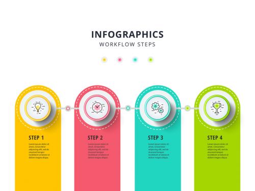 4-Step Timeline Infographic with Colorful Icons 1 - 155155513