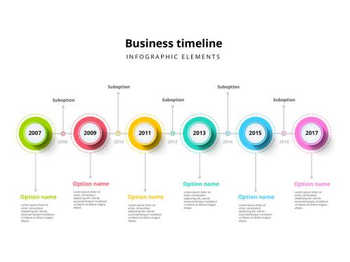 6-Step Timeline Infographic with Colorful Icons 1 - 155155598