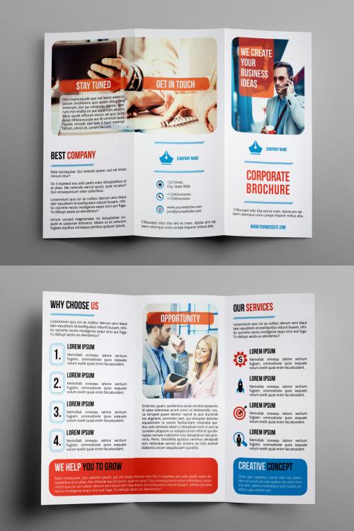 Trifold Business Brochure Layout - 155479606