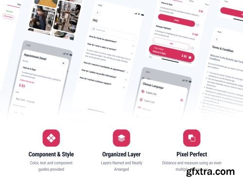 Beautify - Beautify Service Mobile App UI KIT Ui8.net