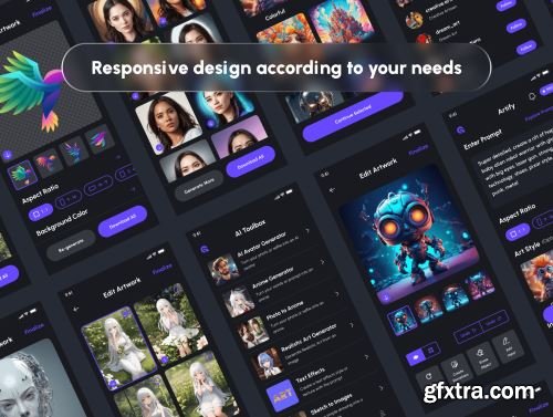 Artify - AI Art Generator App UI Kit Ui8.net