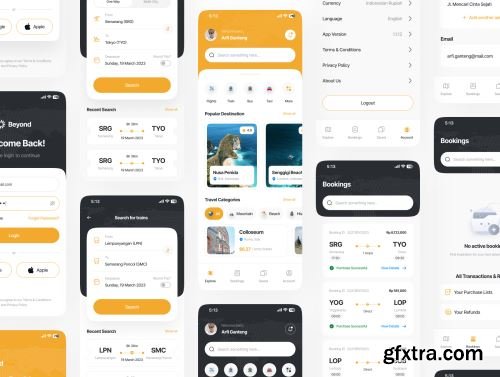 Beyond - Travel Mobile App UI Kit Ui8.net