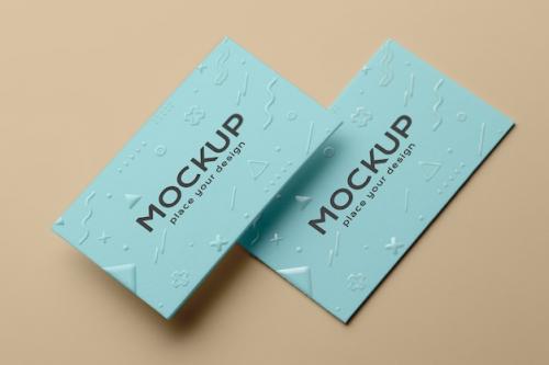 Premium PSD | Top view business card mockup Premium PSD