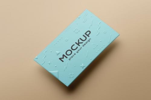 Premium PSD | Top view business card mockup Premium PSD