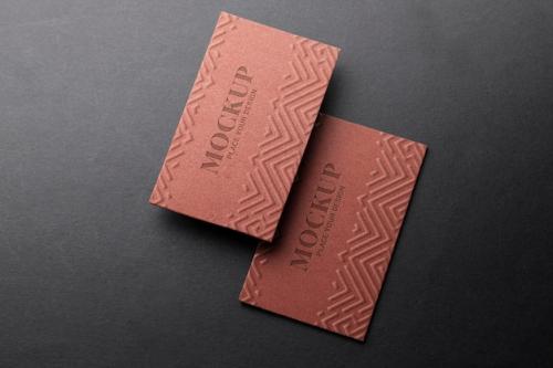 Premium PSD | Top view business card mockup Premium PSD