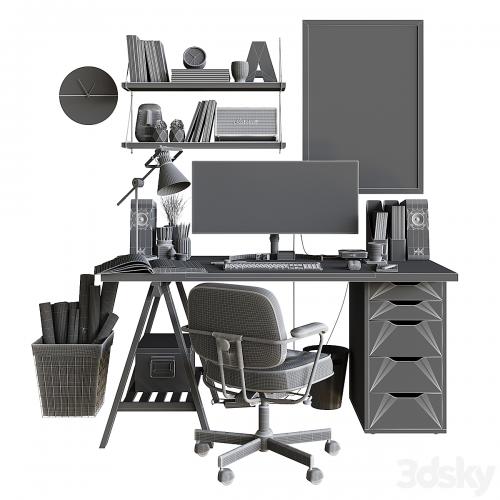 Workplace set with decor. Sk_1