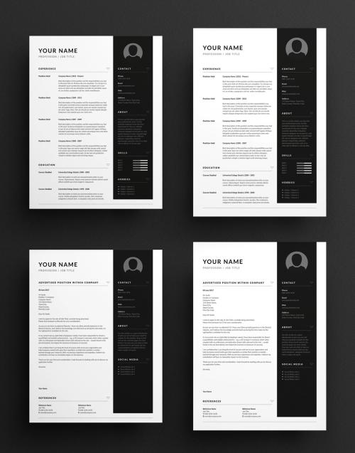 Angular Resume and Cover Letter Layout  - 158915642