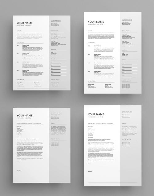 Contemporary Resume and Cover Letter Layout  - 158915689