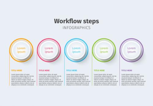 Colorful Five Section Infographic Layout - 159656078