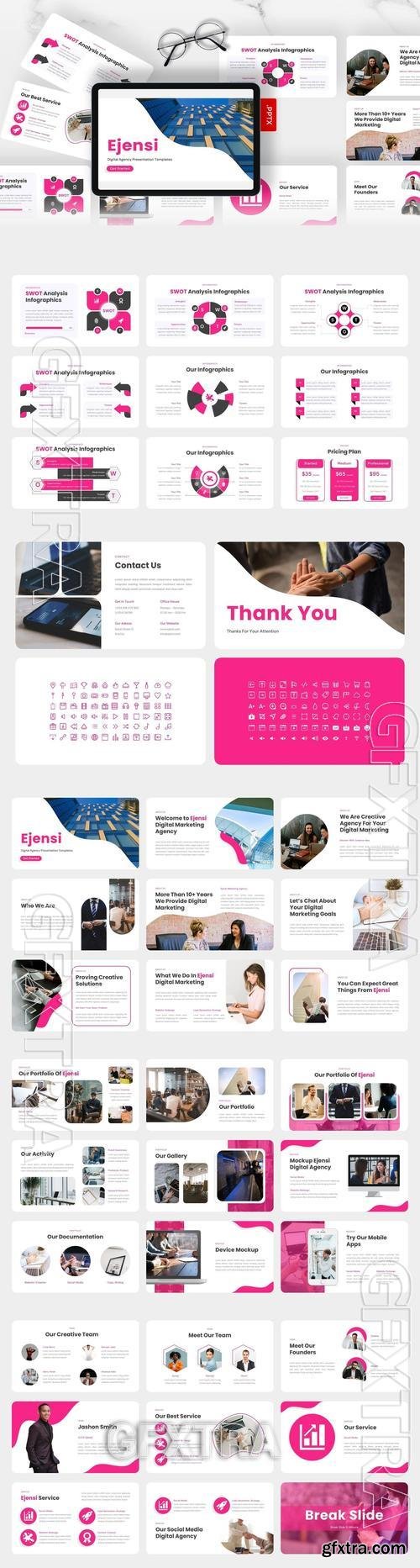 Ejensi - Digital Agency PowerPoint Template WHNGV4R