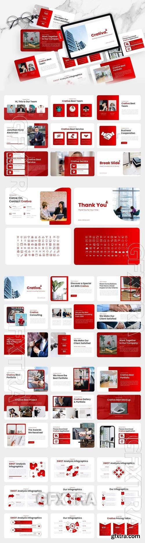 Crativa - Business Consulting PowerPoint Template 5XSV28T