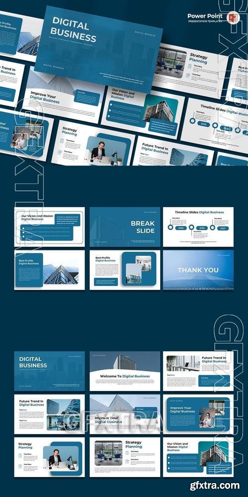 Digital Business - PowerPoint Template P7QDEPB