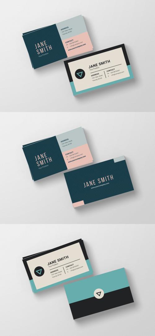 Two Minimalist Business Card Layouts  - 160002984