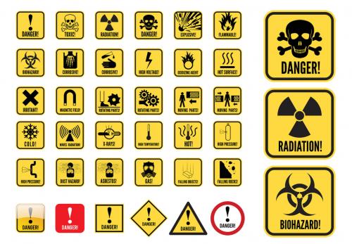 Danger Signs Graphic Set - 160884570