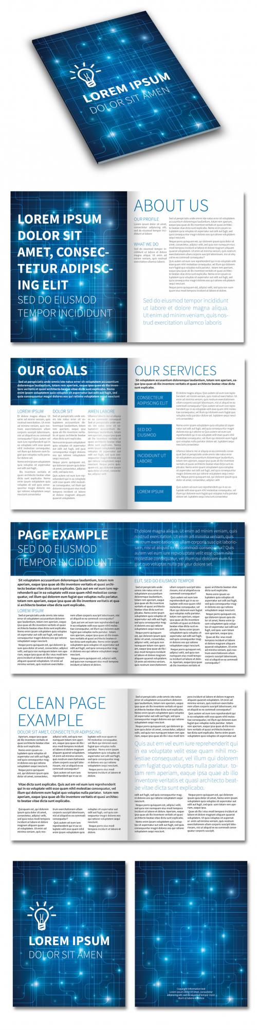 Furturistic Circuit Board Brochure Layout - 160979167