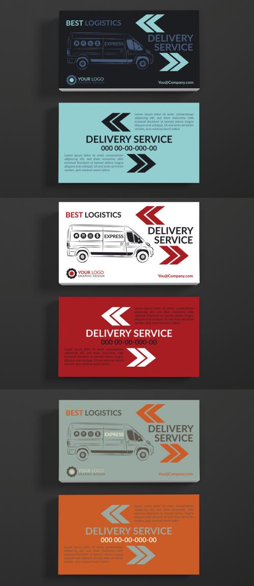 Delivery Service Business Card Layouts - 160988044