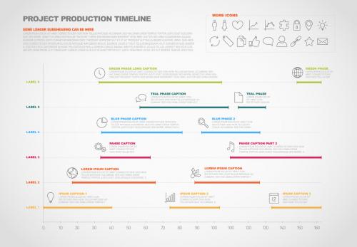 Horizontal Timeline Chart Infographic 1 - 163831283