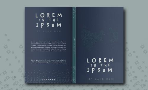 Dark Blue Book Cover Layout - 163835206