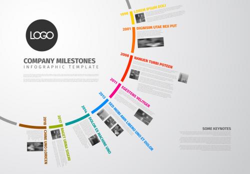 Colorful Circle Timeline Infographic Layout - 163963875