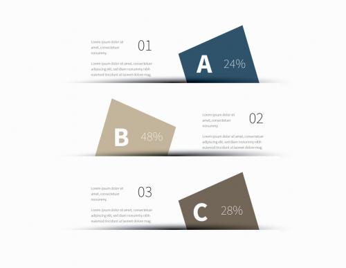 Three Section Geometric Shapes Infographic Layout - 164216688