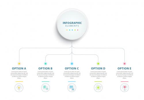 Colorful Five Section Infographic Layout - 164294185