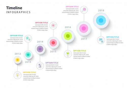 Colorful Diagonal Timeline Infographic Layout - 164294665