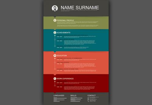 Colorful Resume Layout 1 - 164300291