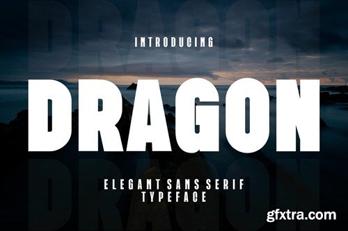 DRAGON Elegant Sans Serif Typeface REBY4WK