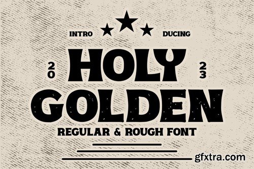 Holy Golden - Bold Retro And Classic Font BZ547AH