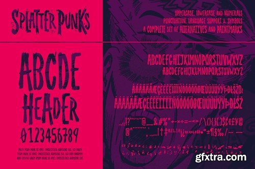 Splatterpunks - A Halloween Brush Font 6TXZJ9P