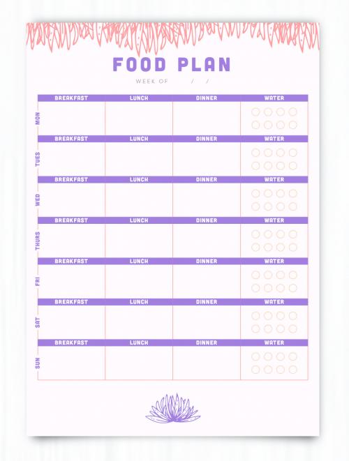 Weekly Food Planner Layout 2 - 164322238