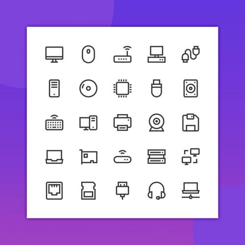 Computers Line Icons - 165086421