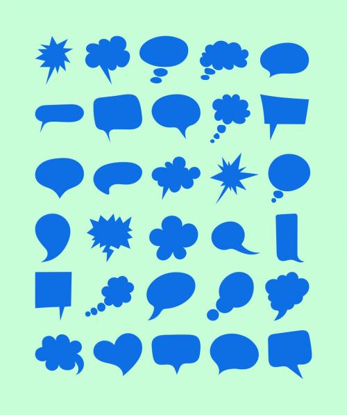 Hand-Drawn Speech Bubbles - 165086600