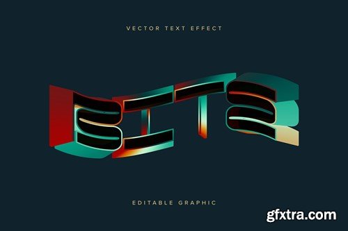 Bright Wavy Vector Text Effect Mockup CFKPMCH