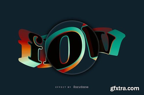 Bright Wavy Vector Text Effect Mockup CFKPMCH