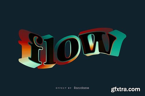 Bright Wavy Vector Text Effect Mockup CFKPMCH