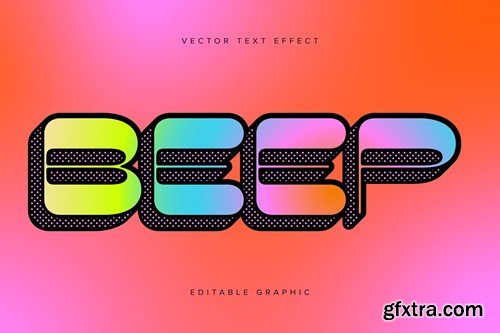 Bold & Colourful Text Effect Mockup J9EBSLL