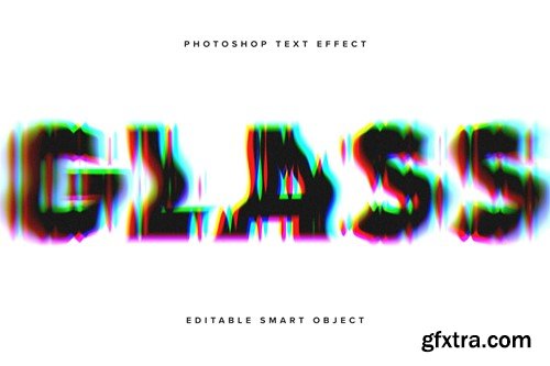 Warped Glass Texture Text Effect Mockup VQ5K4MM