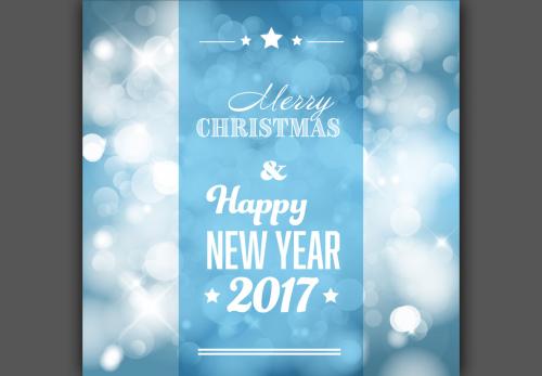 Blue Snowflake Christmas Banner - 165943771