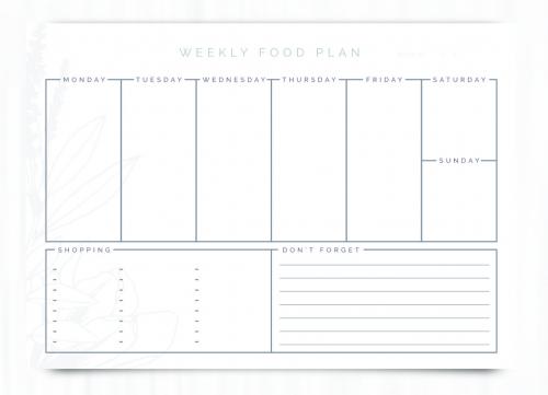 Weekly Food Planner Layout 5 - 165954276