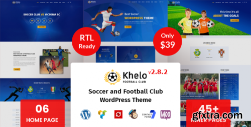 Themeforest - Khelo - Soccer &amp; Sports WordPress Theme 23889382 v2.8.2 - Nulled