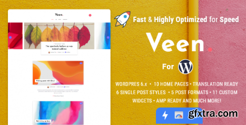 Themeforest - Veen - Minimal Lightweight AMP Blog for WordPress 25952324 v2.6.0 - Nulled
