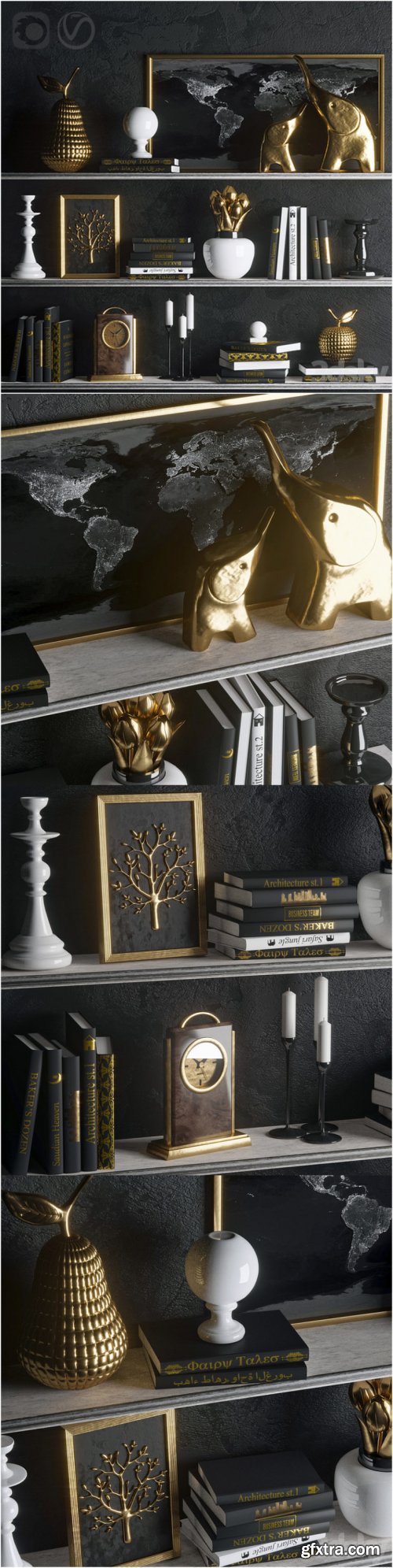 Strict in gold (decor)