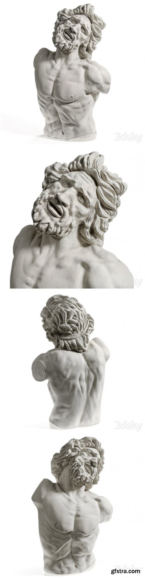 Laocoon bust sculpture